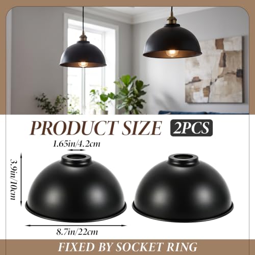 2 Pack Black Replacement Lamp Shades (2 Count)