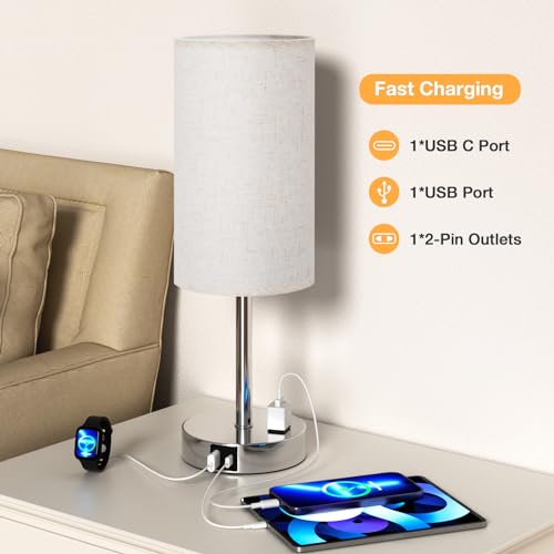 White Touch Table Lamp for Bedroom