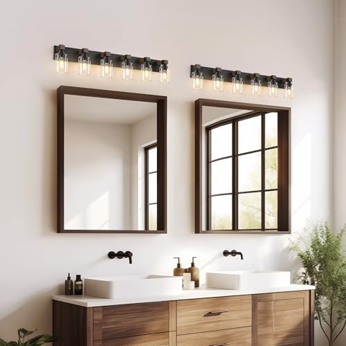 Farmhouse 6 Light Bathroom Vanity Light Fixtures