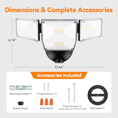 85W 10000LM Dusk to Dawn Outdoor Lighting (Black)