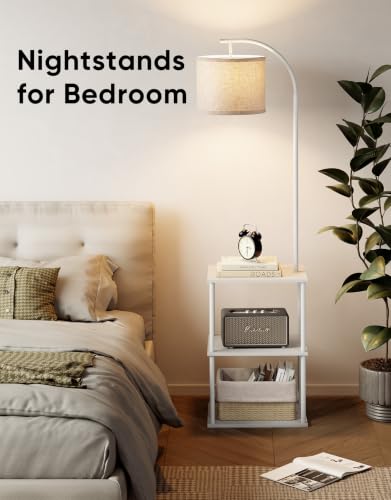 Floor Lamp with Table 2 (White)