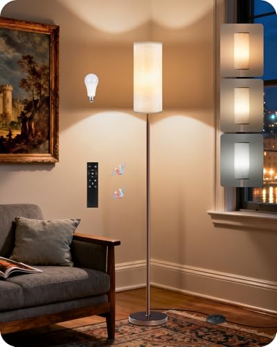 Dimmable Floor Lamps for Living Room with Remote and Foot Switch