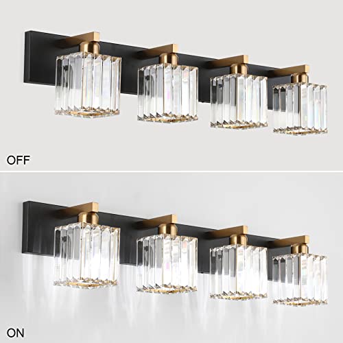 Bathroom Vanity Light Fixtures Crystal Vanity Light for Bathroom 4 Light Modern Vanity Lighting