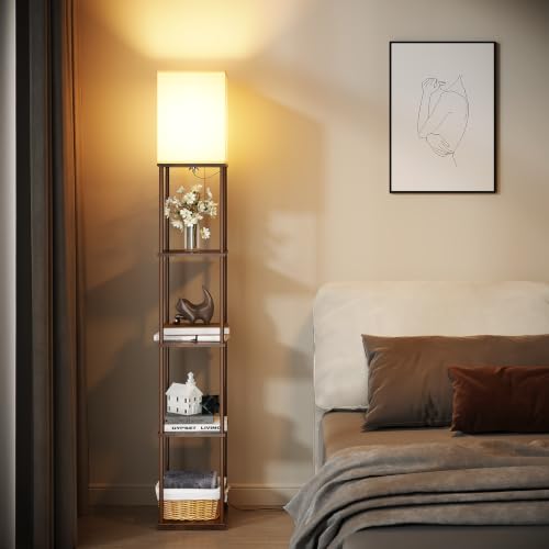 5 Tier Floor Lamp with Shelves