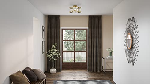 Aster 4 Light Weathered Brass Semi