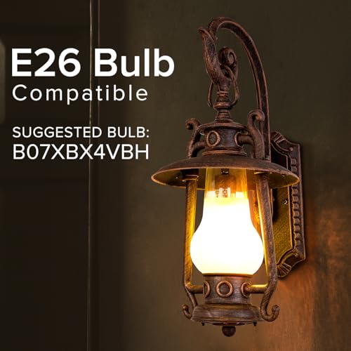 Large Rustic Lantern Wall Sconce Outdoor