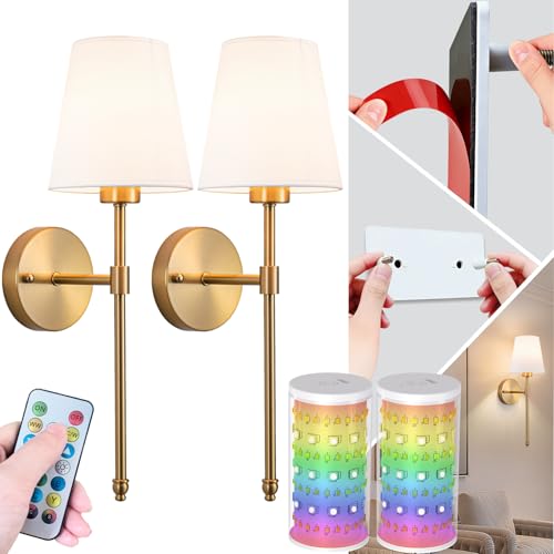 Peel and Stick Wall Sconces (2 Count)