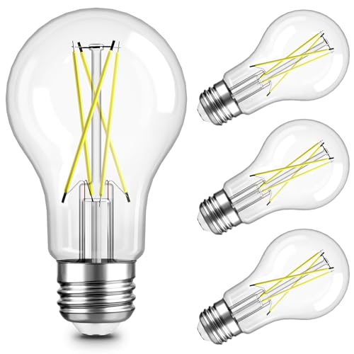 A19 Vintage Dimmable LED Light Bulbs (4 Count)