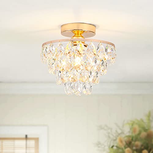 Gold Crystal Chandelier Small