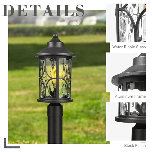 17 Inch Black Outdoor Post Lights