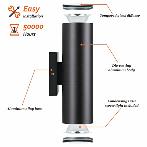 Outdoor Wall Lights 2 Packs (2 Count)