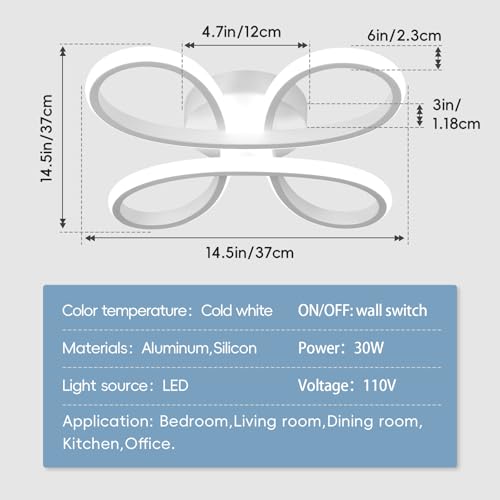 Modern LED Ceiling Light (2 Count)
