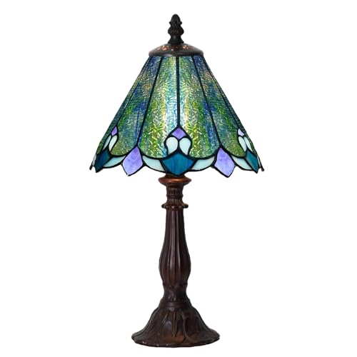 Tiffany Lamp Butterfly Stained Glass Bedside Nightstand Table Lamp