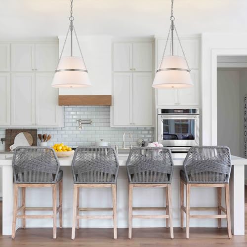 15" Brushed Nickel Drum Chandelier
