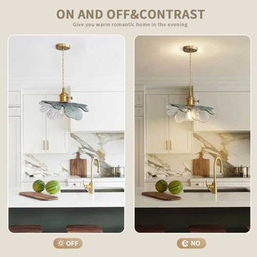 Hardwire Petal Glass Pendant Light Kitchen Island