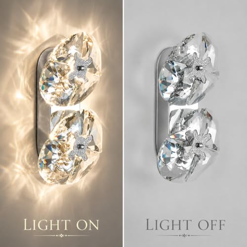 Crystal Chrome Wall Sconces