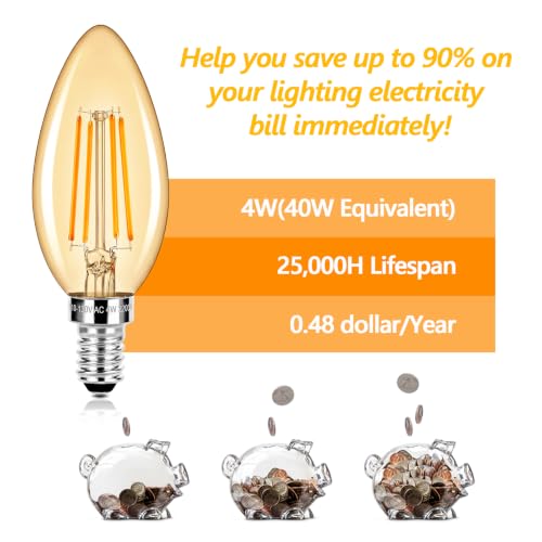 E12 LED Candelabra Bulbs 40 Watt Equivalent (20 Count)