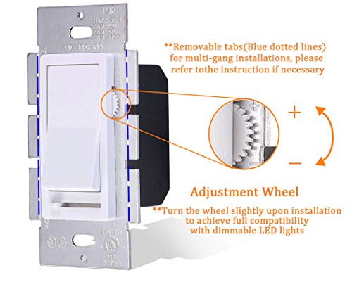 in Wall Dimmer Switch for LED Light (2 Count)