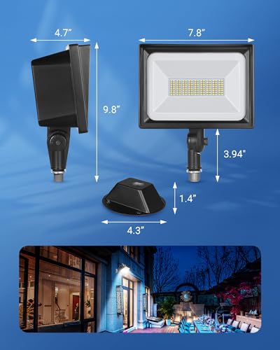 2 Pack 65W LED Outdoor Flood Light (2 Count)