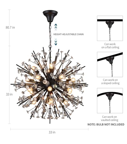 Black Crystal Chandelier