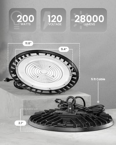 Sunco 10 Pack UFO LED High Bay Light (10 Count)