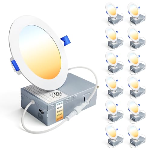 12 Pack 4 Inch LED Recessed Ceiling Light (12 Count)