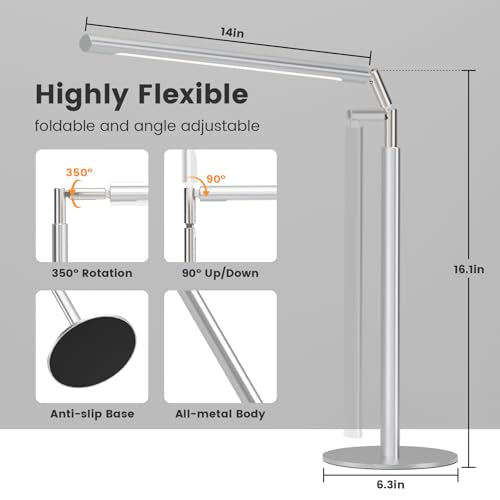Silver LED Desk Lamp
