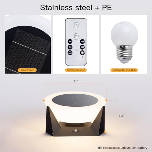 11" Solar Post Lights Outdoor