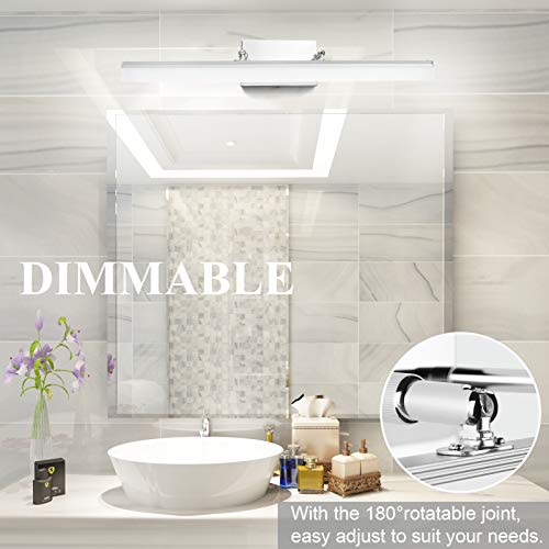 24 inch Dimmable LED Vanity Lights Adjustable Bathroom Light Fixtures Over Mirror Chrome Modern Vanity Lighting