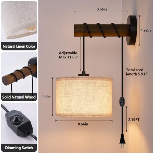 Plug in Wall Sconces Set of 2 (2 Count)