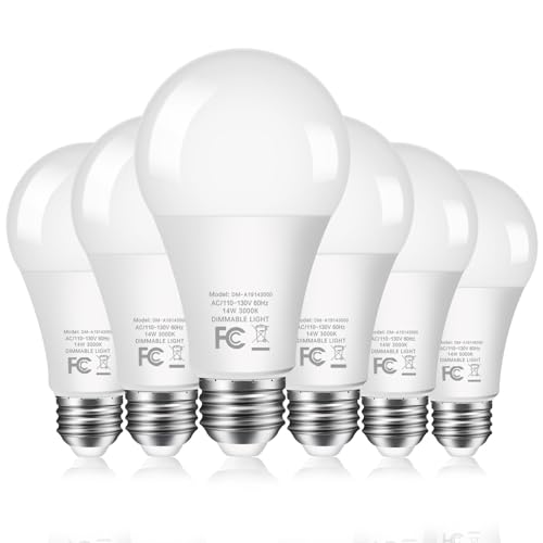 6 Pack 14W LED Dimmable Light Bulbs 100 Watt Equivalent (6 Count)