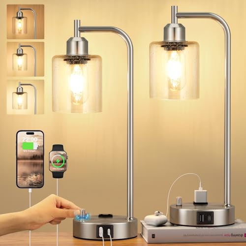 Industrial Table Lamps for Bedrooms Set of 2 (2 Count)