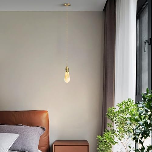 3 Pack Gold Pendant Light Kit with 4.92ft Cord