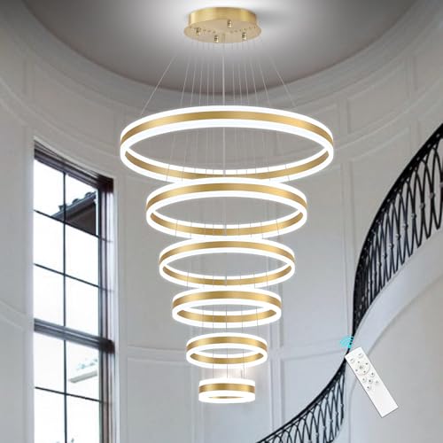 31.4'' Modern LED Chandelier Large Contemporary Chandeliers for Foyer 6
