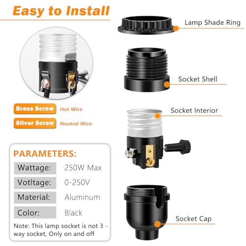 UL Listed E26 Light Socket (3 Count)