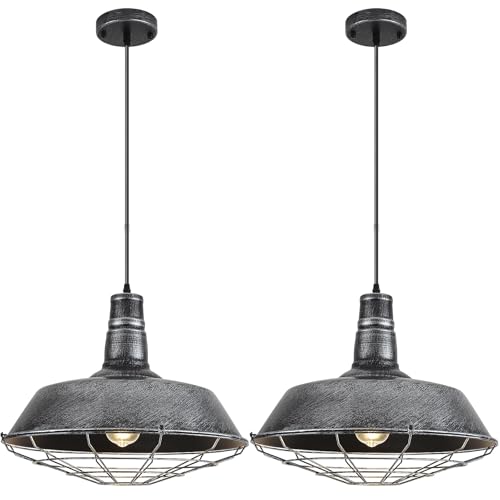 Large Farmhouse Pendant Lights 2 Pack