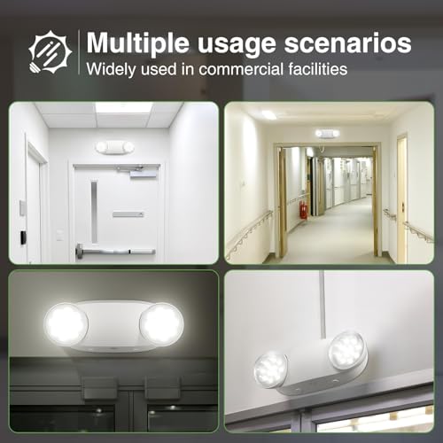 4 Pack Emergency Lights for Business (4 Count)