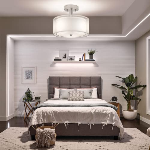 3 Light Semi Flush Mount Ceiling Light Fixture