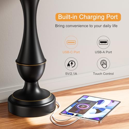 Touch Lamps for Nightstand (2 Count)