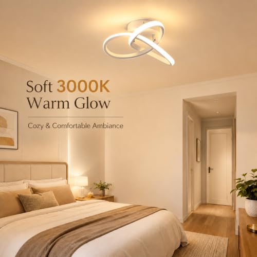 Hallway Light Acrylic Modern LED Ceiling Light Fixtures 3000K Close to Ceiling Lights for Bedroom
