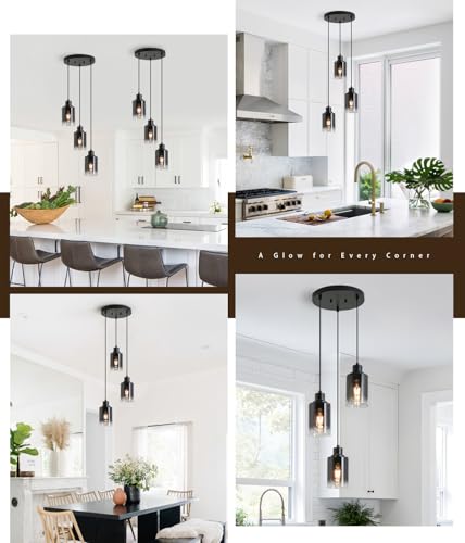 3 Light Black Pendant Lighting