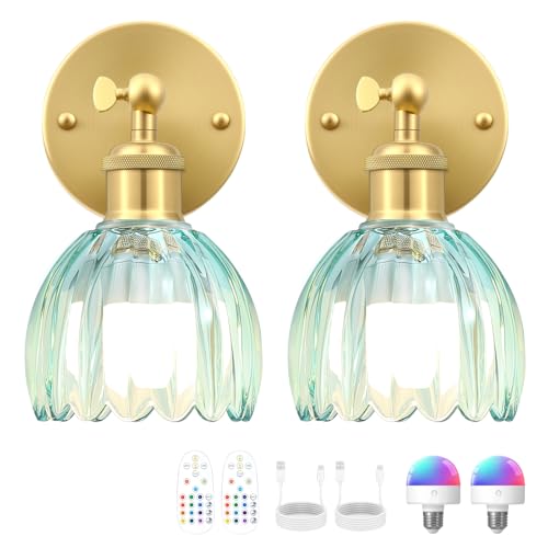 Vintage Battery Operated Wall Sconce (2 Count)