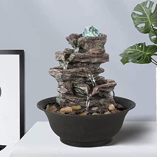 Resin Desktop Rock Waterfall Fountain