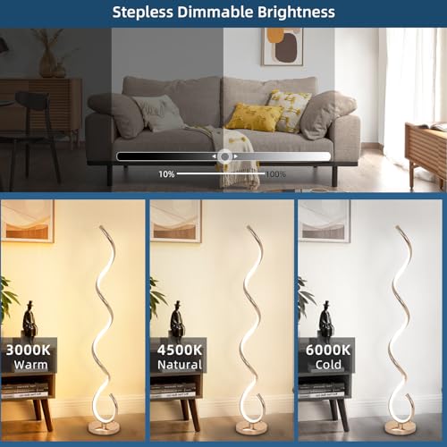 Modern Spiral Floor Lamp for Living Room