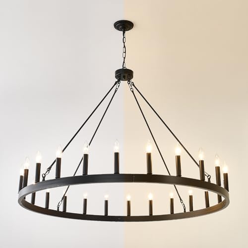 Black Farmhouse Chandelier 24