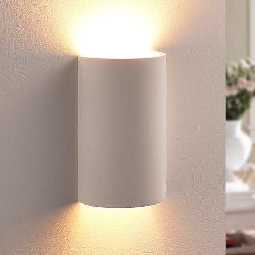 White Plaster Wall Sconce Light