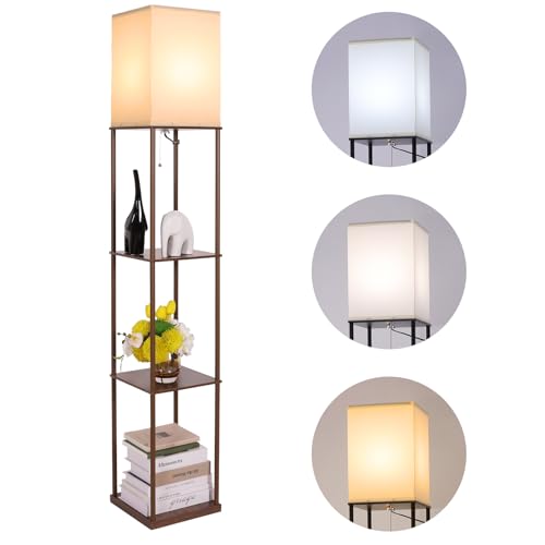 Floor Lamp with Shelves
