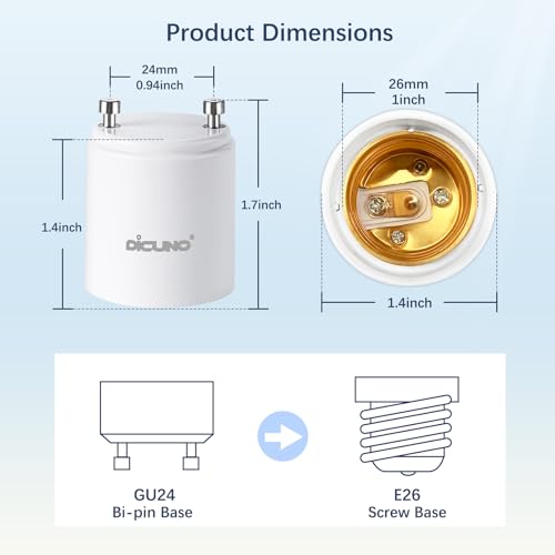GU24 to E26 Adapter (2 Count)