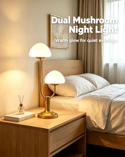 Modern Globe Table Lamp for Bedroom Dimmable Round Ball Lamp