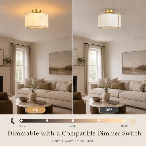 Gold Flush Mount Ceiling Light
